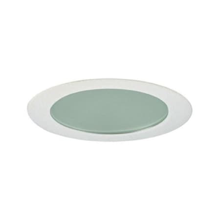 Jesco Aperture Low Voltage Flat Shower Trim with Frosted Glass 3 in White TM309WH